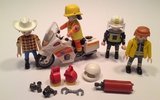 Playmobil setti, 4 hahmoa + tarvikkeet 1997-2014
