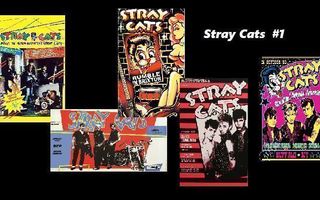 STRAY CATS  --- julistesetti 5 x A4  (Upea Lahja!)  #1
