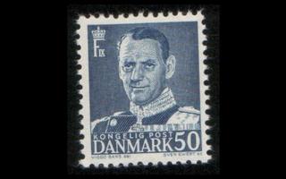 Tanska 314 ** Frederik IX 50 öre sininen (1948)