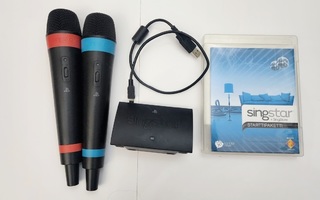 PS3 - Singstar langattomat mikit + Starttipaketti peli