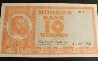 Norja 1971 10 Kroner