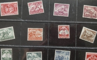 Kolmannen valtakunnan postimerkit setti (17 kpl)