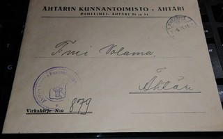 Ähtäri Kansanhuoltolautakunta 1940 Firmalähetys (F)