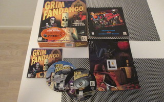 Grim Fandango 1998 LucasArts PC USA CIB BIG BOX HARVINAINEN!