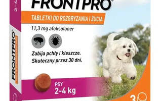 FRONTPRO kirppu- ja puutiaistabletit koiralle (2
