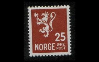 Norja 225 ** Leijona 25 öre (1940)