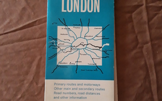 LONDON Route planning map - vanha opaskartta