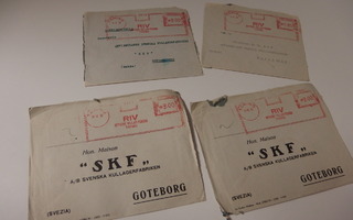4 kpl Italiasta lähetettyjä kirjekuoria, 30 -luvulta