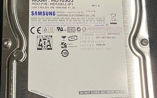 Samsung 1000 Gt/ 1Tt 3,5" SATA kovalevy