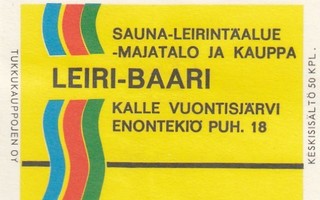 Enontekiö. Leiri -  Baari. Kalle Vuontisjärvi   b353