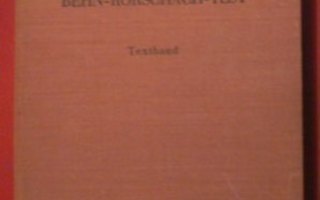 Hans Zulliger : Behn - Rorschach - Test 1946