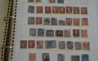 Iso Britania yhteensö 40 kuningatar postimerkkejä 1800 luku