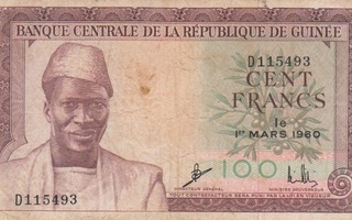 Belgian Guinea 100 fr 1960