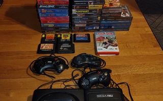 Sega Mega CD mark II- Bundle (multiBIOS) + 49 peliä + 3 ohj.