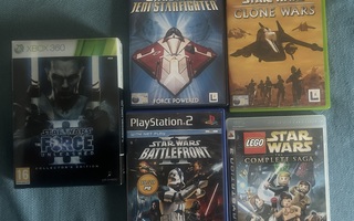 Star Wars The Force Unleashed II plus 4 muuta peliä