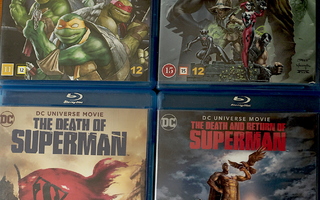 4 DC Animated / Universe Movie Batman Turtles Superman