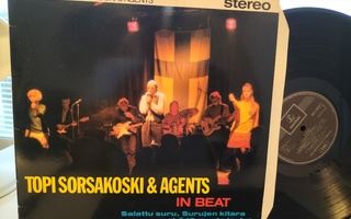 TOPI SORSAKOSKI & AGENTS, In Beat, LP -86 NÄTTI KUNTO !!