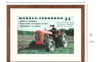 Uusi Massey-Ferguson 35 traktori taulu kehystettynä