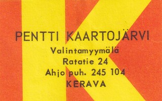 Kerava, Pentti Kaartojärvi   b428