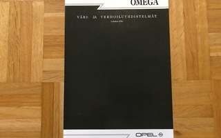 Värikartta Opel Omega A. 1986/1987. Esite