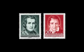 DDR 516-7 ** Heinrich Heine (1956)