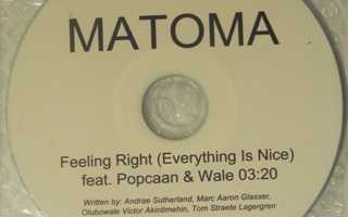 Matoma Ft. Popcaan & Wale • Feeling Right PROMO CDr-Single