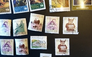 Puola Latvia Viro Bulgaria CCCP postimerkkejä 4 g.