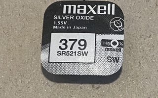 Maxell 379 - SR521SW 1.55V Kellon Paristo Patteri