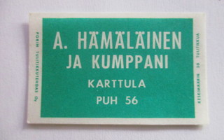 TT ETIKETTI - KARTTULA A.HÄMÄLÄINEN JA KUMPPANI (29)