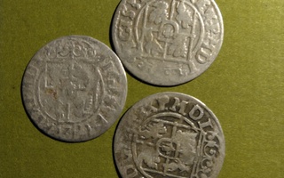 1/24 taaleria v.1620, 1622 ja 1623 hopeaa