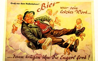 Saksalainen olutkortti Suomeen - 1954