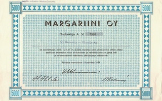 1959 Margariini Oy, Raisio pörssi osakekirja