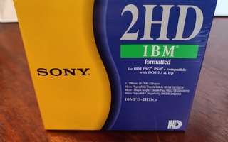 Sony MFD 2HD IBM formatted 3.5" disketit 10kpl ltk uusi