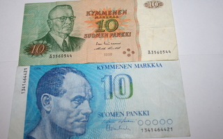 2 kpl Suomalaisia seteleitä. Kl 3.