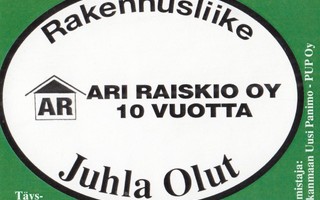 Olutetiketti Ari Raiskio  Oy  Juhlaolut c9