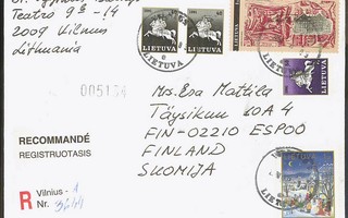 Liettua Mi 598 ym R-kirje Suomeeb