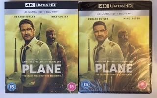 Plane (4K Ultra HD + Blu-Ray) Gerard Butler (Slipcover) UUSI