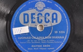 Savikiekko 1955 - Maynie Siren / Göran Ödner - Decca SD 5326