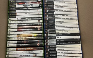 Laatikollinen konsolipelejä (PS2, PS3, XBOX / 360)