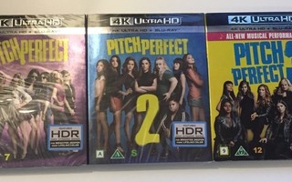 Pitch Perfect 1, 2 & 3 (3x4K Ultra HD + Blu-ray) UUSI