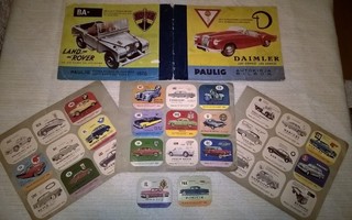 Paulig - 21 kpl autot keräilykortteja