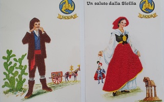 Vanhoja erikoisia postikortteja Sisiliasta