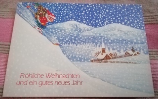 Joulukortti saksalainen 1993 kulkenut