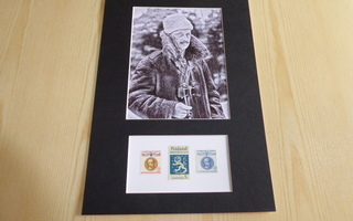 Mannerheim taidekuva ja postimerkit paspiksen koko A4