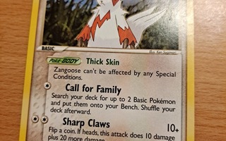 Zangoose 25/108 RARE card