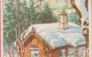 Curt Nyström Punainen talo talvimaisemassa