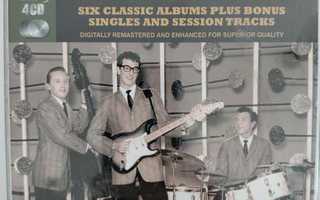 BUDDY HOLLY - 6 CLASSIC LP BONUS 45'S SESSION TRACKS 4CD