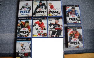 PS2 : NHL lätkä / änäri paketti -  8kpl + extra