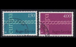 Jugoslavia 1416-7 o Europa (1971)