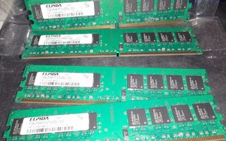 Hynix 1GB DDR2 DIMM muistikampa 2Rx8 PC2-5300E 4kpl